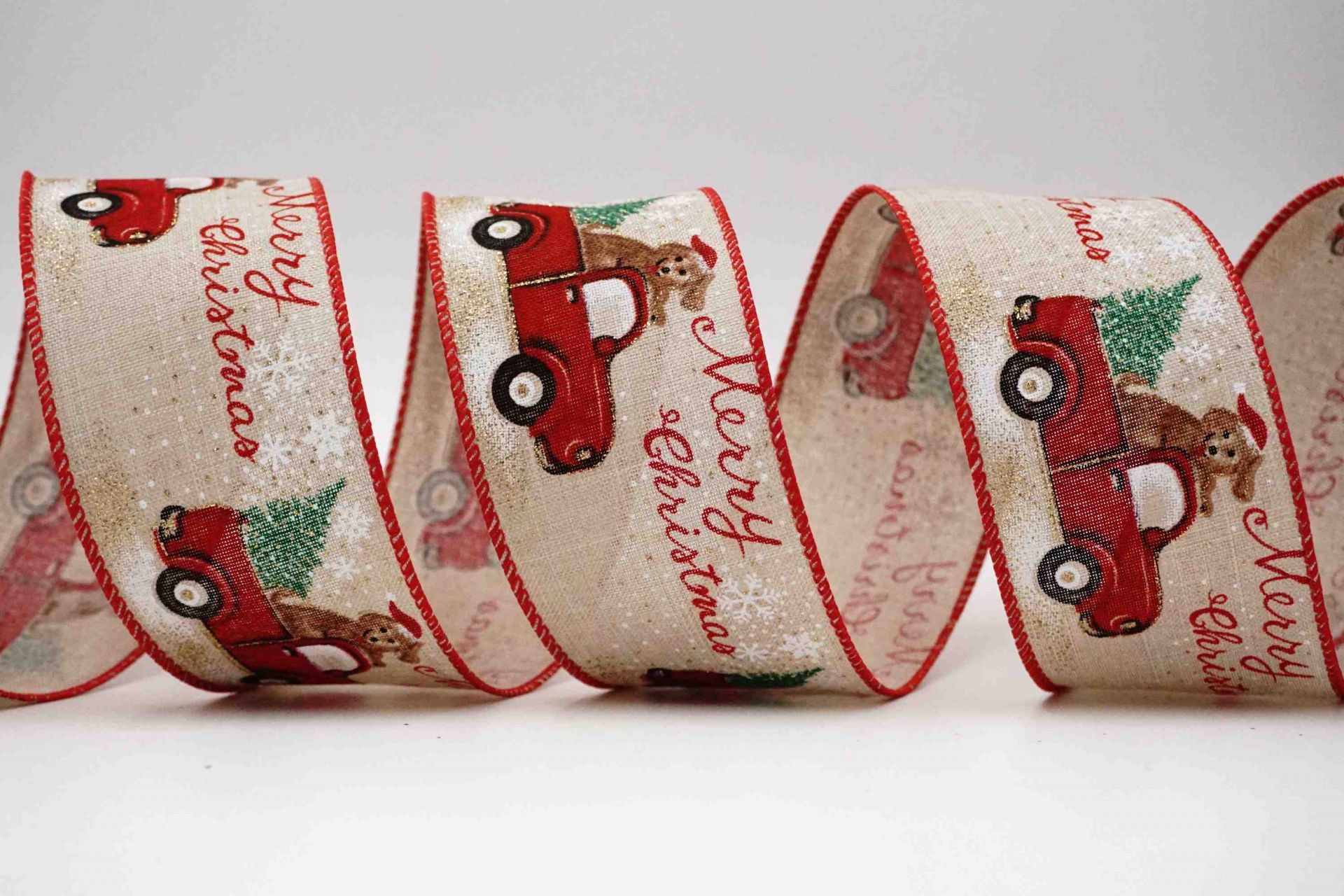 Karácsonyi kutya teherautó szalag